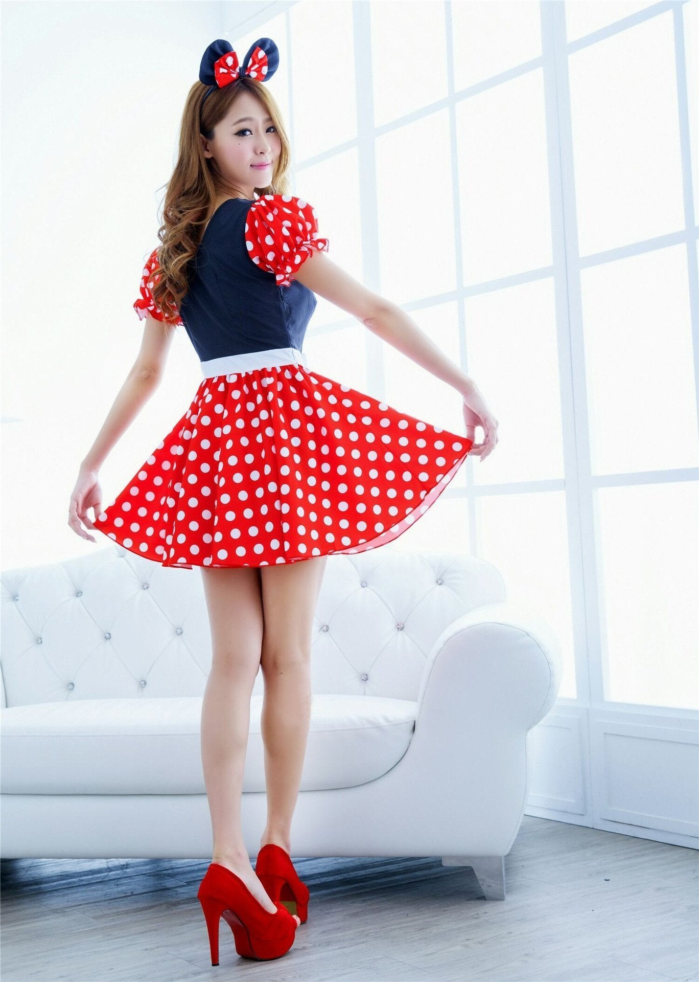 Mini Mouse Polka Dot Skirt and Top