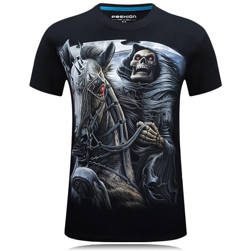 Night Ride Grim Reaper Shirt-Black-Theone Apparel