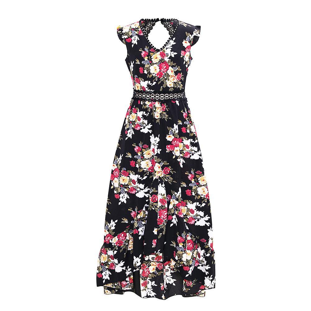 Buka Back Bohemian Floral Dress