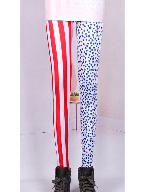 Patriotic Stars & Stripes Fashion Leggings - Theone Apparel