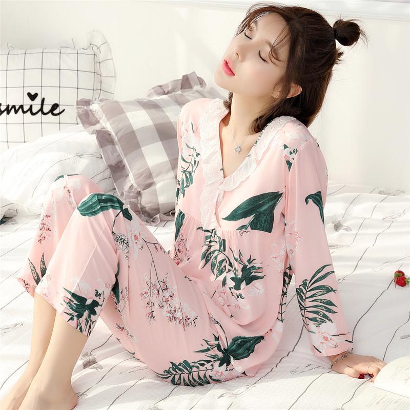 Lacy Tropical Floral Sleepwear Set