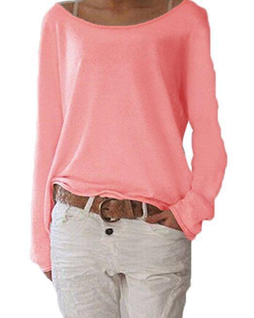 Slouchy Off Shoulder Casual Sweater