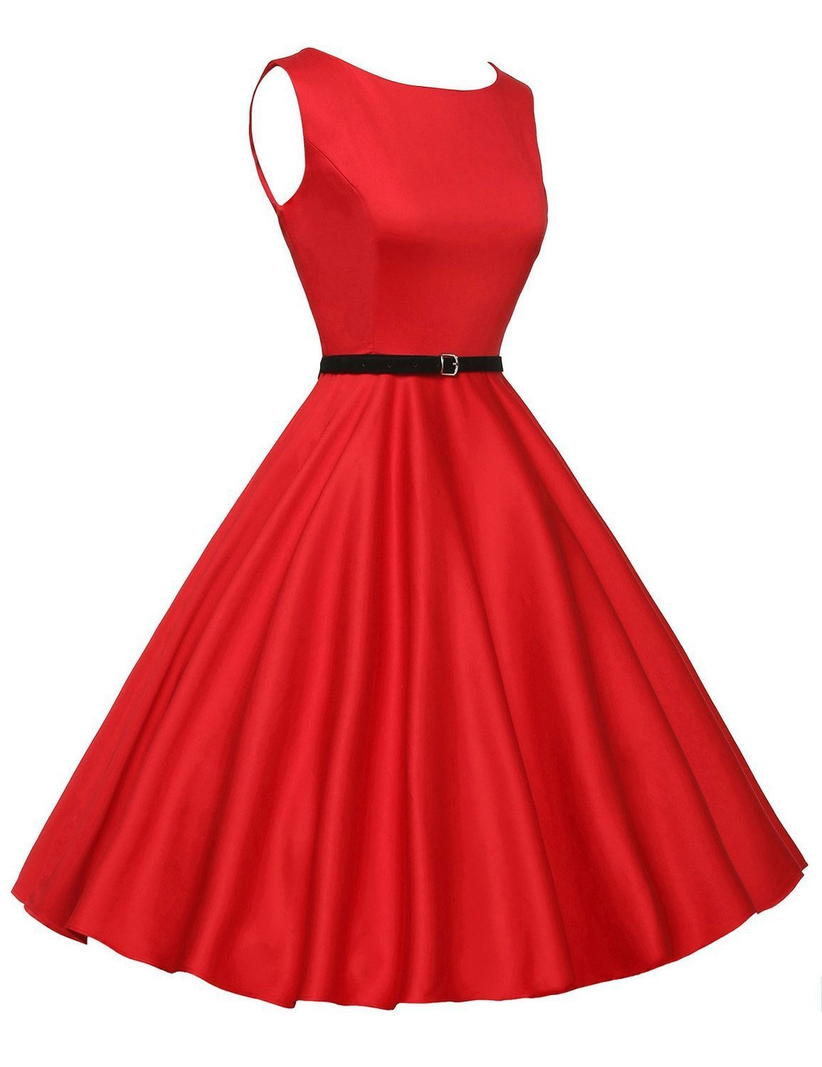 Pleat Persuasion Belted Cocktail Dress