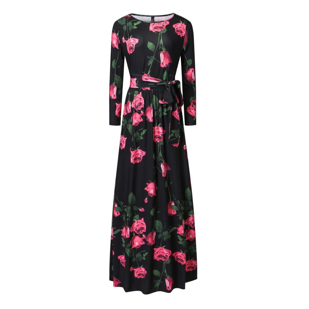 Pretty Pink Flower Print Wrap Dress-Theone Apparel