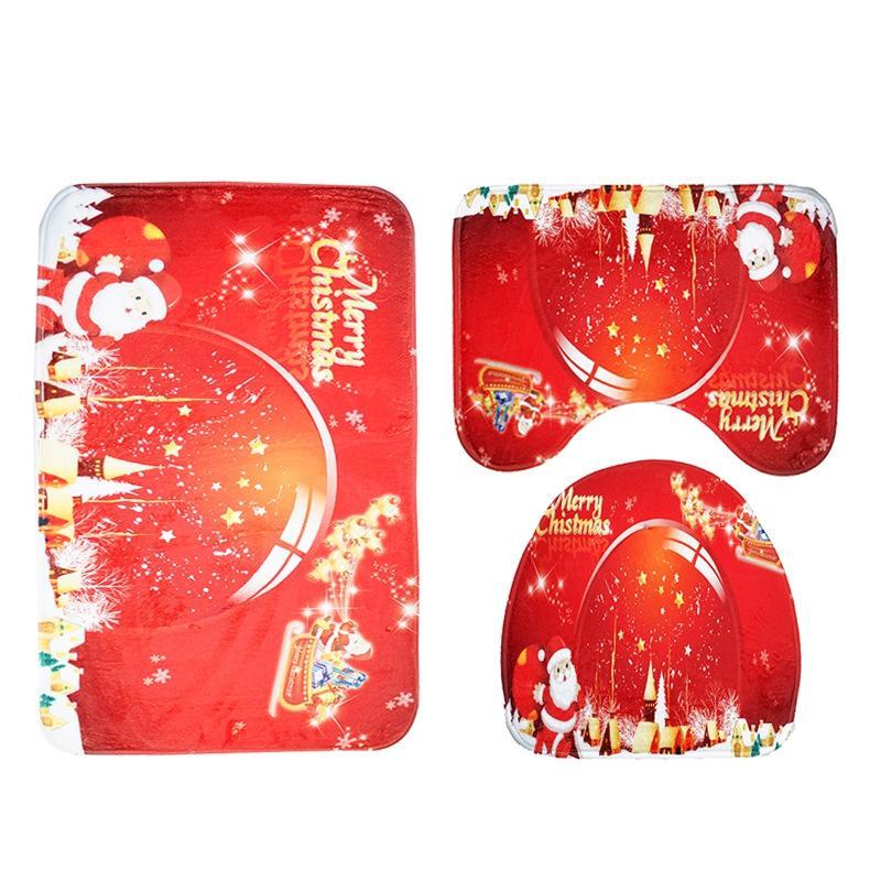 Santa Claus Pattern Bathroom Set