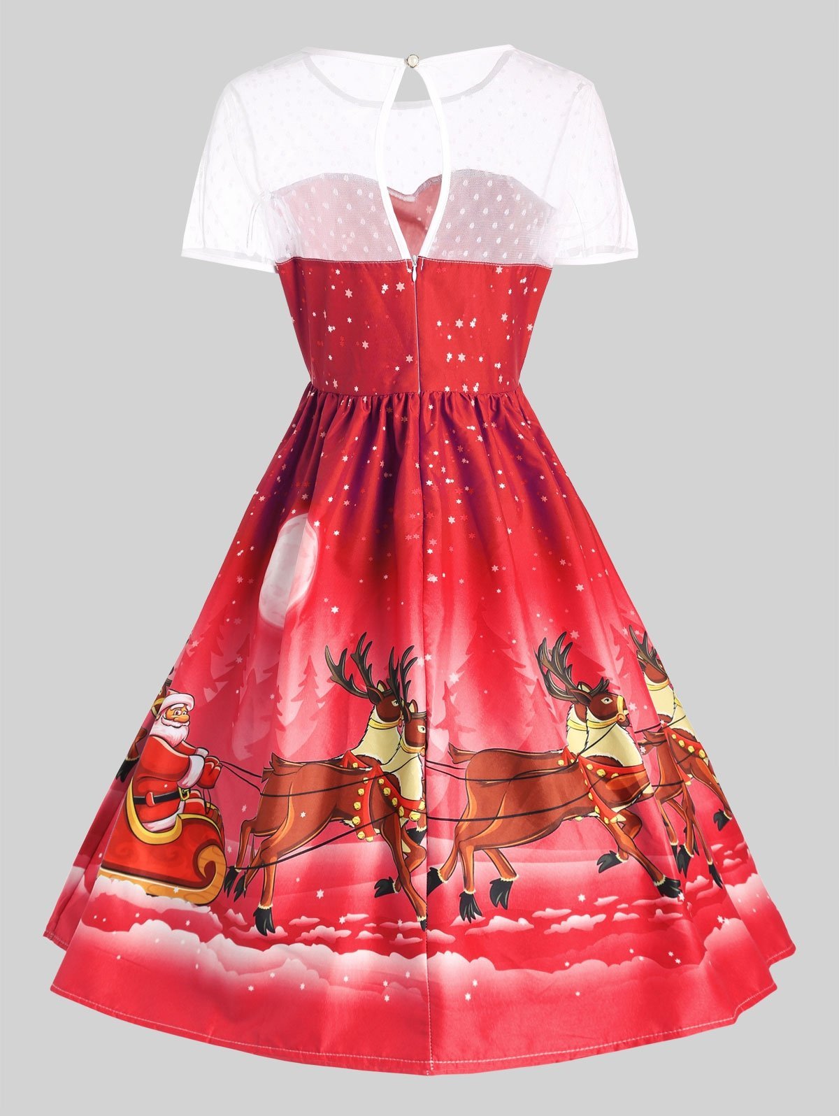 Santa and Sleigh Christmas Party Dress