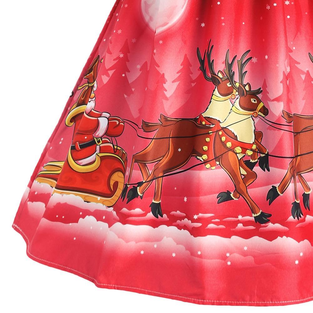 Santa and Sleigh Christmas Party Dress