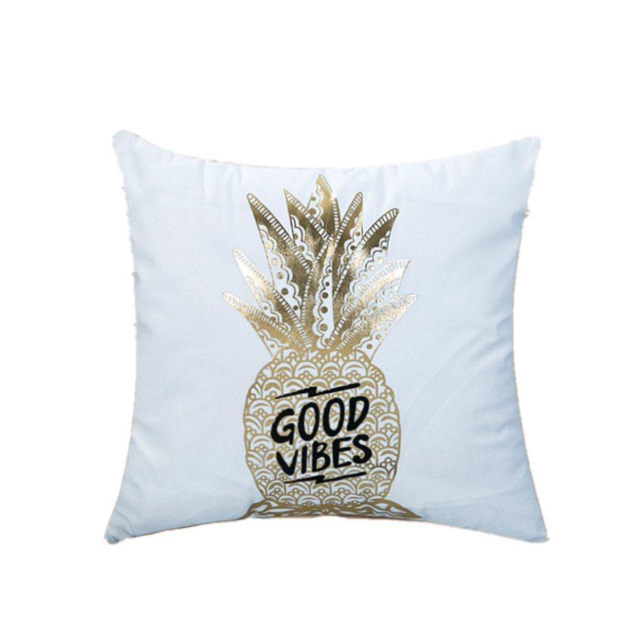 Scripted Gold Foil Pillow Covers-601-0029-S16-Theone Apparel