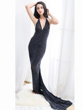 Shimmery Sheer Full-Length Lingerie Gown - Theone Apparel