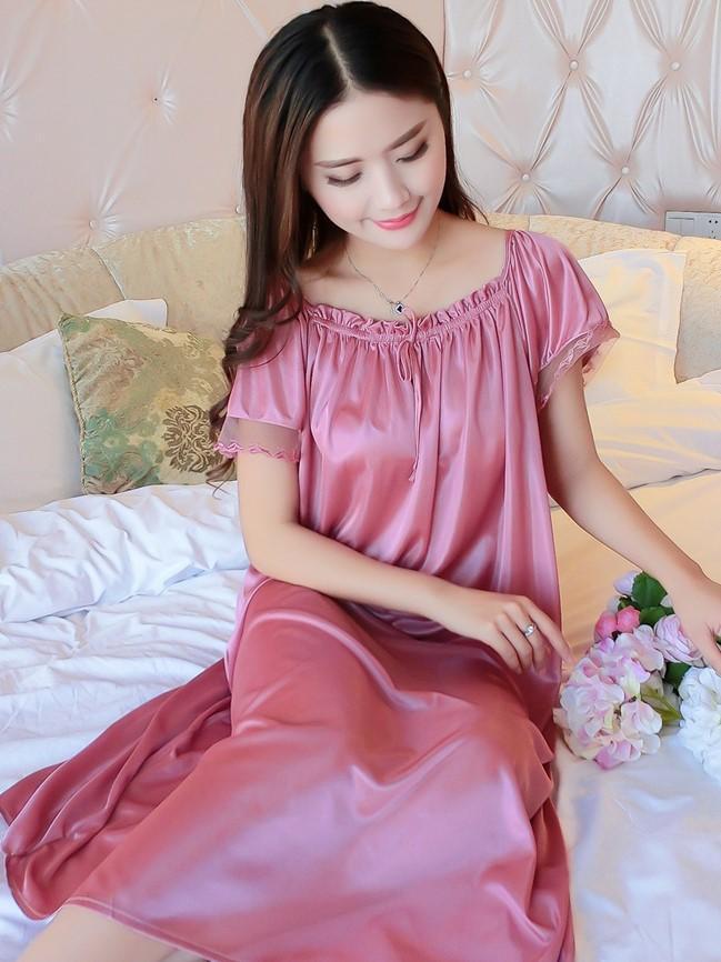 Silky Mesh Ruffle Nightgown - Theone Apparel