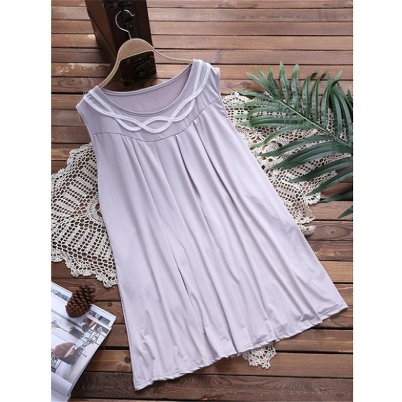 Sleeveless Pleated Neck Accent Top