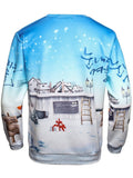 Snowman Crew Neck Pullover Sweatshirt