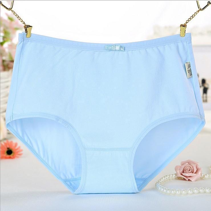 Solid Black High Rise Brief Panty-Light Blue-Theone Apparel