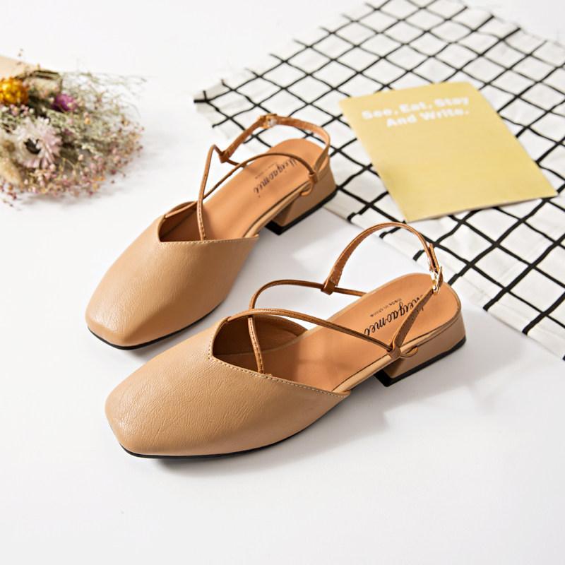 Square Toe Ankle Strap Sandals