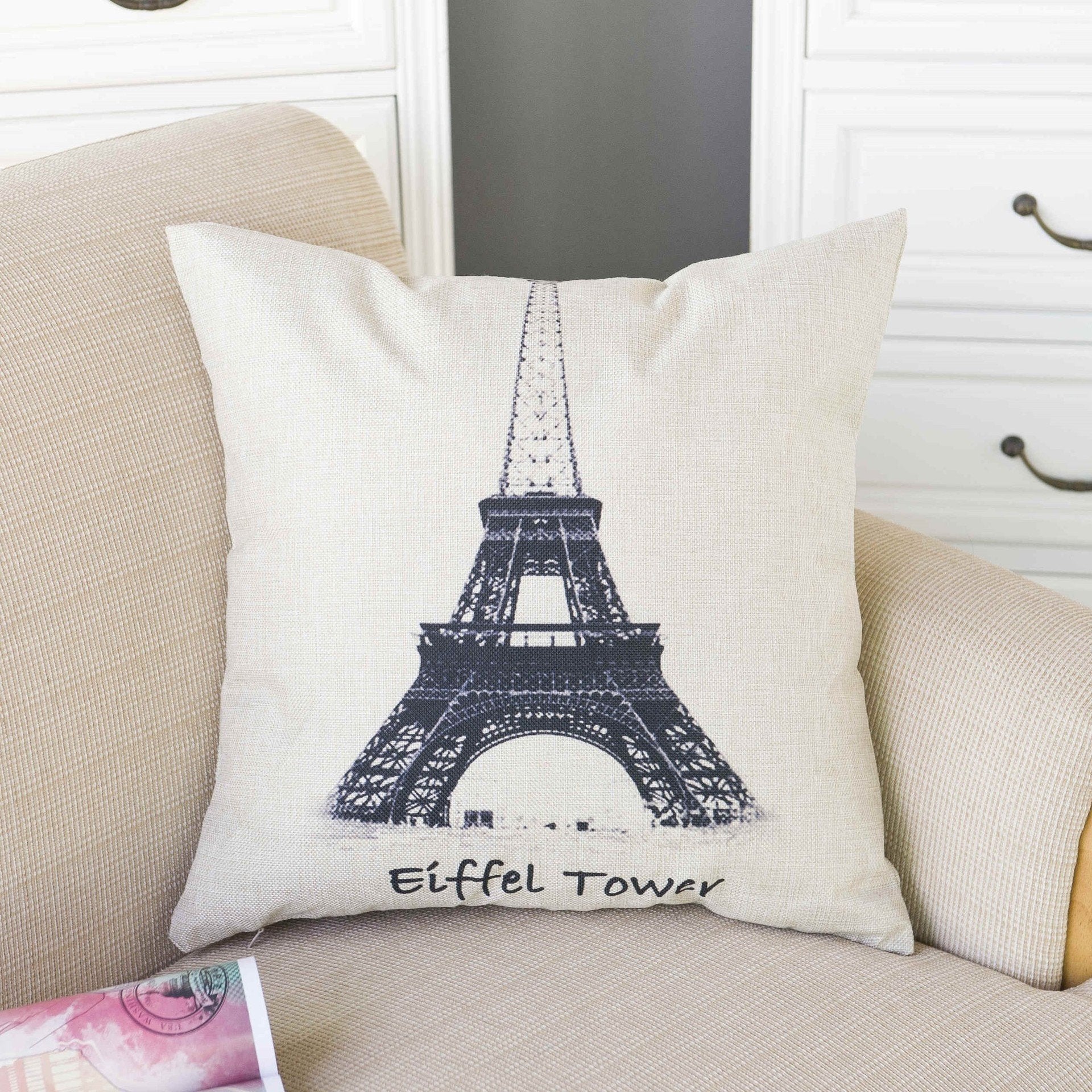 To Paris With Love Printed Pillow Covers-601-0026-S5-Theone Apparel