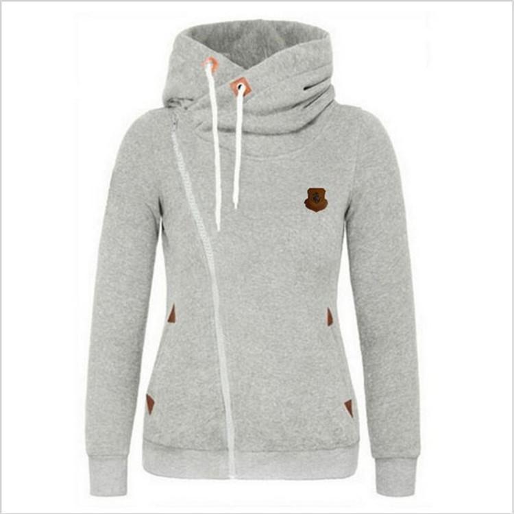 Trendy Side Zip Drawstring Hoodie