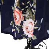 Vintage Floral Print Cap Sleeve Dress