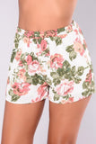 Vintage bloemenprint lounge shorts