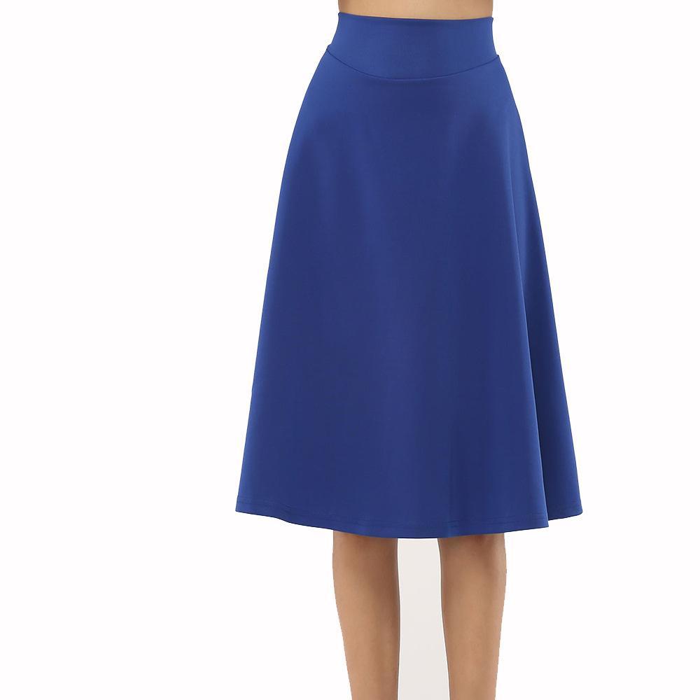 Wide Band Tea Length Skirt