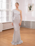 Asymmetrical Dress with Long Fishtail Maxi Hem - THEONE APPAREL