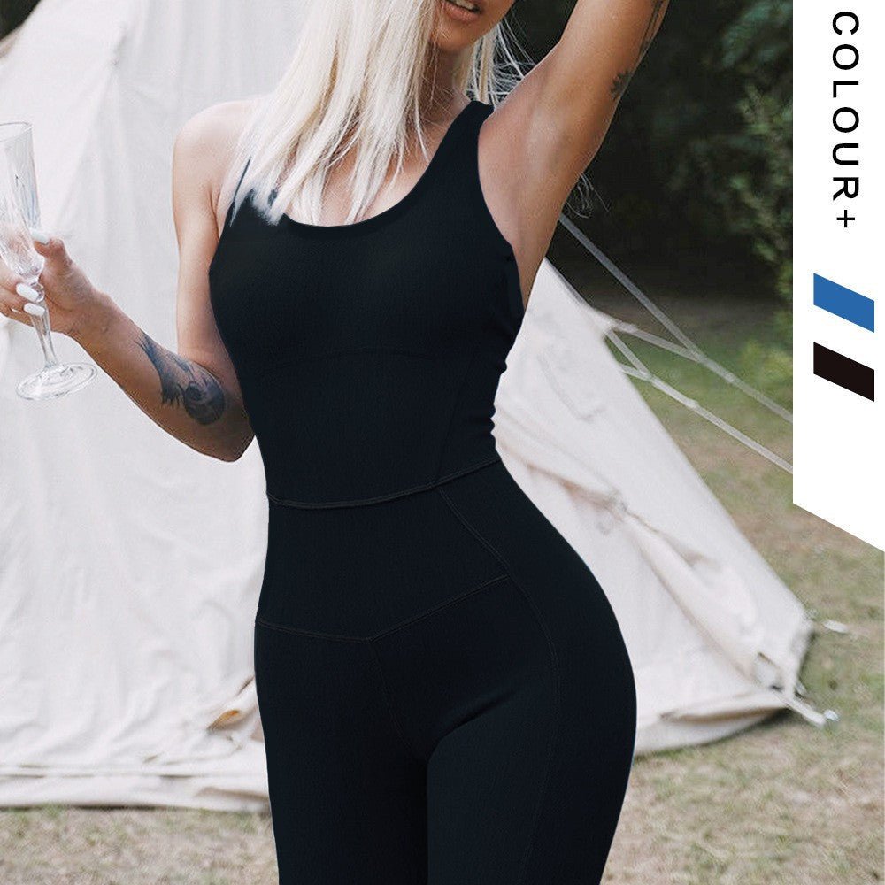 Body Con Workout One Piece Backless Outfit - THEONE APPAREL