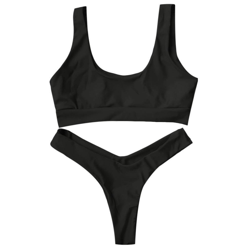 Bralette U Neck Thong Bikini - THEONE APPAREL