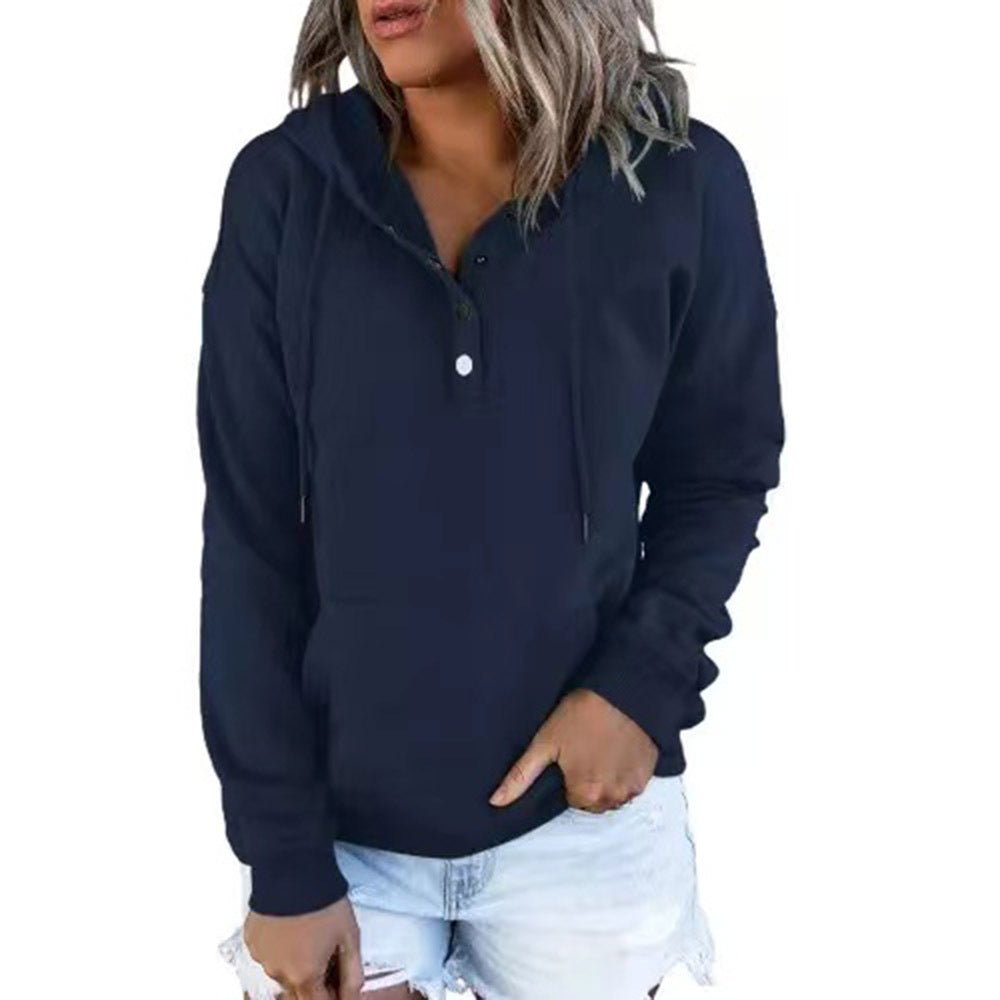 Casual Button Front Hoodie - THEONE APPAREL