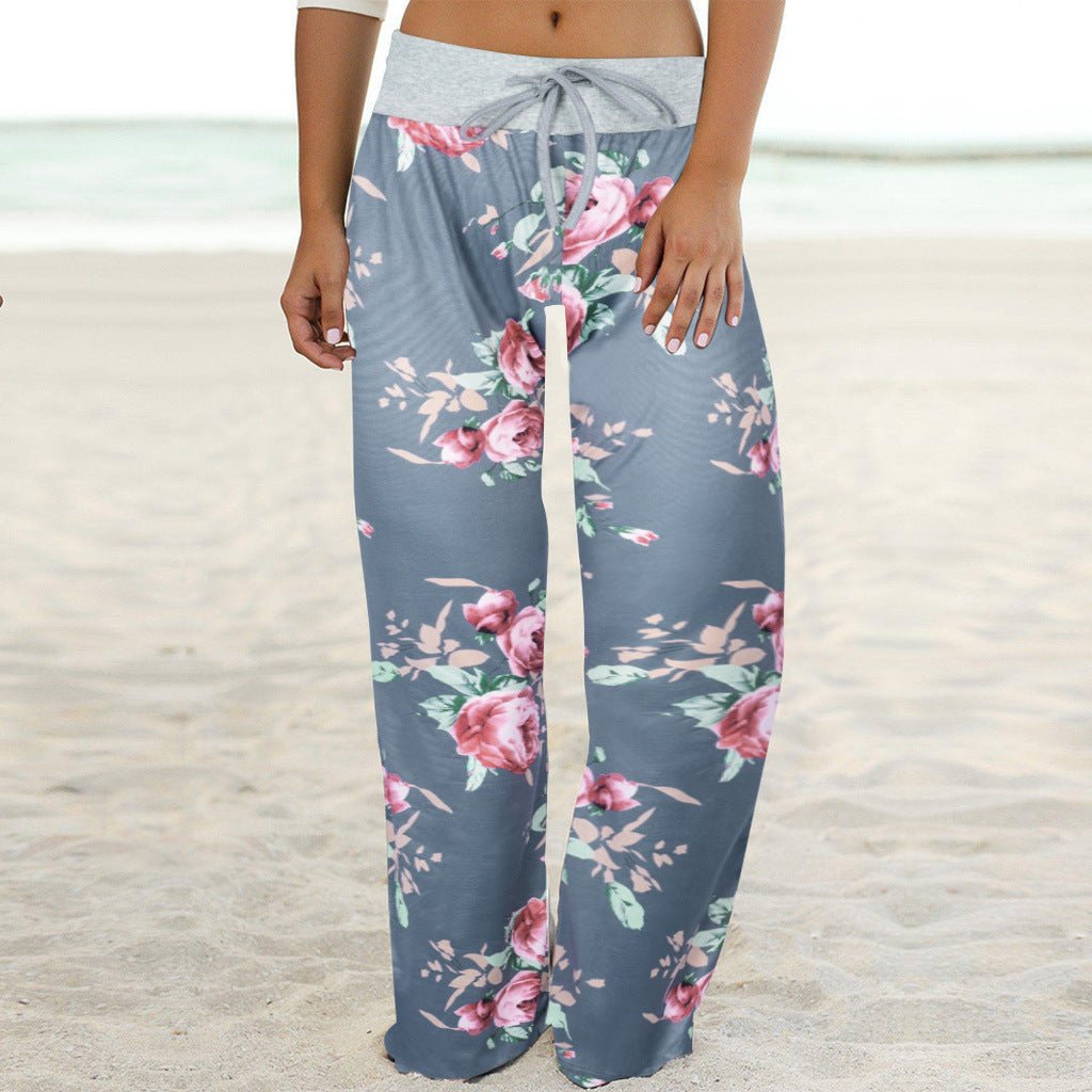 Casual Drawstring Elastic Lounge Pajama Pants - THEONE APPAREL